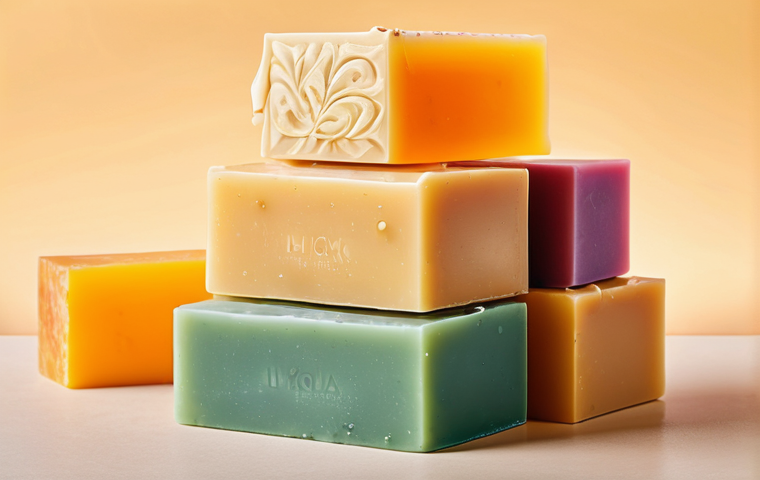 천연비누 재료 상식 - **Prompt 1: Focus on the rich, natural ingredients and the luxurious feel of the soap.** I will emph...